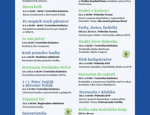 Program knižnice – marec